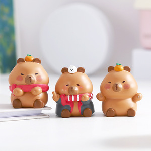 Cute Kapibara Resin Figurine Animal Shape Desktop Decoration Home Decor Craft Gift - Product Image 2