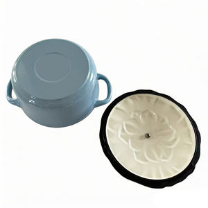 Casserole en fonte émaillée à motif floral High-Beauty, <span class=keywords><strong>petite</strong></span> <span class=keywords><strong>cocotte</strong></span> ronde pour cuisson lente - Product Image 3