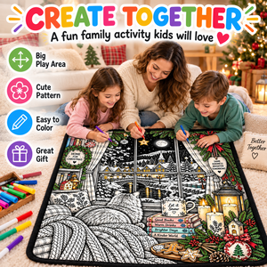 Custom Christmas Coloring Throw <b>Blanket</b> Plush DIY With 24 Color Markers Soft Flannel Graffiti <b>blanket</b> For Winter Season - Product Image 2