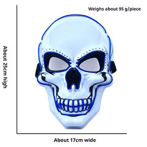 Offre Spéciale Halloween carnaval LED lueur <span class=keywords><strong>masque</strong></span> en plastique fantôme visage scène fête <span class=keywords><strong>masque</strong></span> effet de lumière froide - Product Image 3