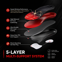 Semelles orthopédiques pour fasciite plantaire pour hommes et femmes, inserts orthopédiques à soutien de la voûte plantaire pour pieds plats, bottes de travail, absorption des chocs