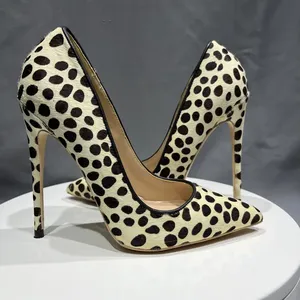 Escarpins à talons aiguilles imprimé léopard pour femme, élégants, à enfiler, antidérapants, pour l'été et les soirées - Product Image 3