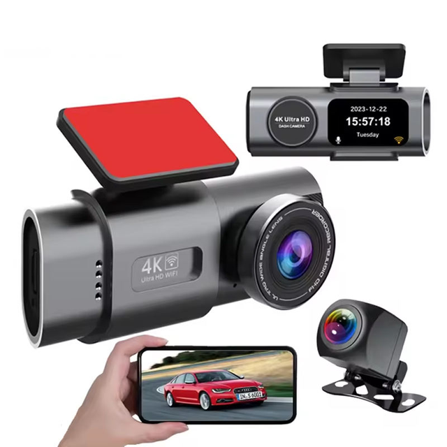 2025 Dual Lens Night Vision Video Vehicle Driving Dash Cam Auto DVR Recorder Front and Back 4k Wifi Car Dash Camera for Cars
