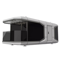 Maisons préfabriquées de luxe pour le glamping, maison capsule en acier, petite maison avec deux chambres, idéale pour les aventures en plein air