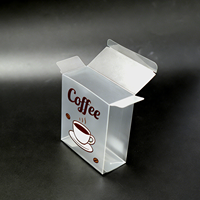 Boîtes pliables personnalisées de haute qualité en PP PET givré pour sachets de café instantané