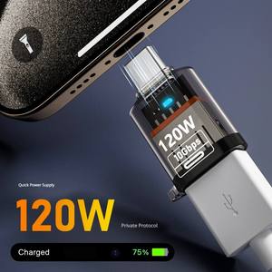 Convertidor de Tipo <span class=keywords><strong>C</strong></span> a <span class=keywords><strong>USB</strong></span> A para Carga Rápida Tipo <span class=keywords><strong>C</strong></span> de 120 W y 10 Gbps, Adaptador Transparente <span class=keywords><strong>USB</strong></span> <span class=keywords><strong>3.2</strong></span> de A a <span class=keywords><strong>C</strong></span> para Transferencia de Datos de Teléfonos Móviles - Product Image 5