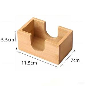 Ensemble de sous-verres en bambou pour boissons Tapis de tasse en bambou durable avec rangement - Product Image 2