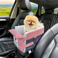 Coussin de voyage pour animaux de compagnie, siège de console de voiture pour petits chiens et chats, coussin de voyage sûr et portable, lit de voyage confortable pour animaux de compagnie, transporteur confortable pour véhicule