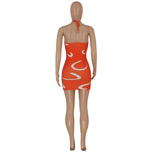 Halter dos nu femmes 2024 Design Sexy serré côtelé Club Mini nouvelle mode Shaper discothèque <span class=keywords><strong>moulante</strong></span> <span class=keywords><strong>robe</strong></span> d'été - Product Image 4