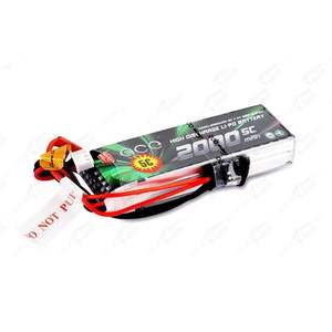 Batterie Lipo Gens Ace 2000mAh 2S 3S 5C Prise Futaba EHR Contrôleur de vol Flysky Émetteur-récepteur RC 140g Moule privé - Product Image 3