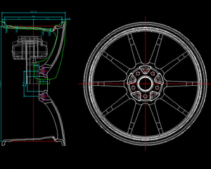 Divers dessins de jantes de voiture forgées, jantes forgées sur mesure, dessins 3D, dessins CAO pour Vossen, <span class=keywords><strong>BBS</strong></span>, OZ, Work, Rays, BMW, Benz - Product Image 4