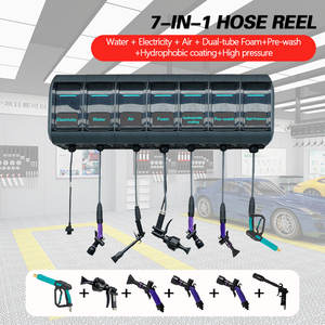 Équipement Complet pour Station de Lavage Automobile Commercial | Dévidoir de Tuyau 7-en-1 + Nettoyeur Haute Pression + Compresseur d'Air + Pompes Doseuses - Product Image 2