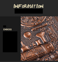 Allenjoy — couverture de Relief Vintage en Faux cuir, pour journaux, Logo personnalisé, Sublimation, carnets à livres, papeterie pour cadeaux