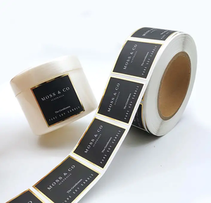 Custom Printing Cosmetic Bottle <strong>Label</strong> Roll Gold Embossed Sticker <strong>Label</strong> for Candle Jars - Product Image 3