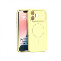 Coque de téléphone en silicone liquide orange neuve pour iPhone 17 Pro Max, anti-poussière et lisse avec protection contre les chutes, couverture magnétique