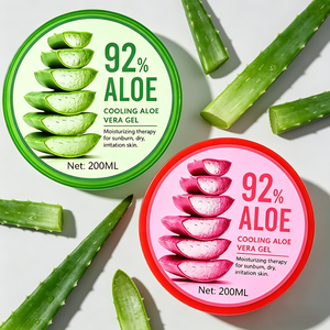 Gel apaisant à l'aloe vera pour le visage, réducteur <span class=keywords><strong>de</strong></span> rougeurs et apaisant pour les peaux sensibles - Hydratant léger avec hamamélis et <span class=keywords><strong>eau</strong></span> <span class=keywords><strong>de</strong></span> <span class=keywords><strong>rose</strong></span> - Product Image 1