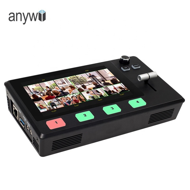 Anywii BS1 Multi Camera 4k Input Video Switcher Live Streaming Broadcast Joystick Control Studio Mixer Video Camera Switcher