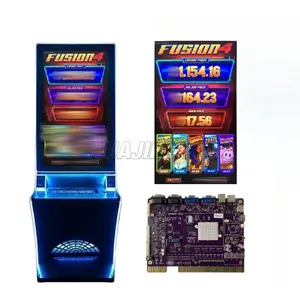 HJKX IGS Spiel 43 Zoll flacher Touchscreen Monitor Metallschrank Ideck-Button-Panel Fusion 4 Spielschrank für Geschicklichkeits-Spielmaschine