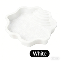 Bassin de bain pour reptiles semi-aquatiques à bordure en dentelle, bac d'alimentation et de trempage en ABS, écologique, durable et décoratif
