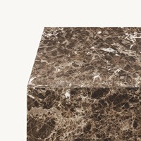Table basse en pierre naturelle Rocco OEM, art déco français, marbre espagnol Emperador, fabrication artisanale, mobilier de salon moderne de luxe