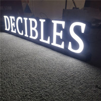 Enseigne LED personnalisée Enseigne de table autoportante Enseigne publicitaire de comptoir avec logo Enseigne en acrylique avec lettres