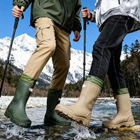Bottes de pluie unisexes mi-mollet en PVC imperméables 2026 pour le lavage de voitures, l'agriculture et le nettoyage industriel – Vente en gros