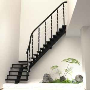 <span class=keywords><strong>Escalera</strong></span> <span class=keywords><strong>Exterior</strong></span> de Viga Única de Instalación Rápida con Barandilla de PVC Cepillado y Pulverización Electrostática para Uso en Salidas de <span class=keywords><strong>Emergencia</strong></span> - Product Image 3