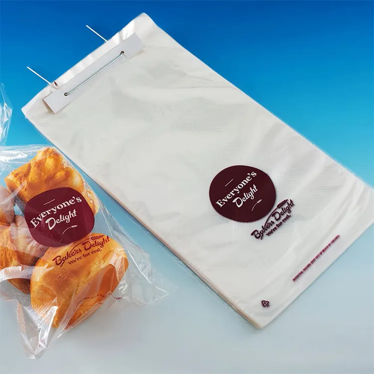Sacchetto di pane Wicket BOPP CPP per imballaggio alimentare in plastica ecologica con sacchetti di Cellophane con Logo personalizzato sacchetto Micro perforato