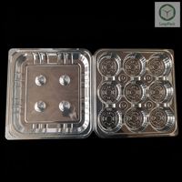 Conteneur en plastique PET transparent personnalisé et gaufré pour tartelettes aux œufs, gelée, hamburgers, nouilles – Solution de stockage alimentaire jetable