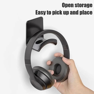 Universal Headphone Holder Adhesive <b>Plastic</b> Wall Hanging <b>Bracket</b>, Desktop Headphone Holder <b>Bracket</b>, Gaming Headphone Holder - Product Image 4