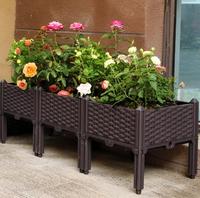 Grand pot de fleur rectangulaire pour balcon, jardin sur le toit pour usage domestique, boîte à légumes extérieure