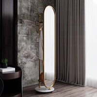 360 Degrés Rotatif Multi-Fonctionnel Sol Miroir Objectifs De Stockage Lentille Rotatif En Métal Maison Dressing Chambre Décoratif