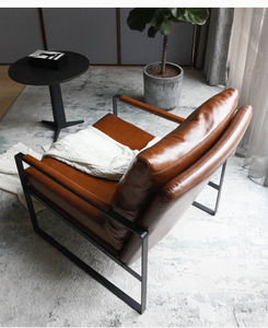<span class=keywords><strong>Fauteuil</strong></span> en <span class=keywords><strong>cuir</strong></span> PU de style moderne avec structure en acier, modulaire, pour la maison, le bureau, le salon, la détente, meubles pour hôtels, garantie de 2 ans - Product Image 2