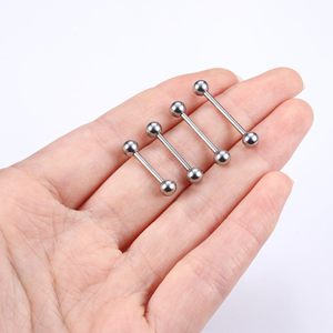 Disponibile: Piercing Industriale Dritto con Filettatura Interna in Titanio F136, Doppia Sfera, per Lingua, Capezzolo, Cartilagine <span class=keywords><strong>G23</strong></span> - Product Image 4