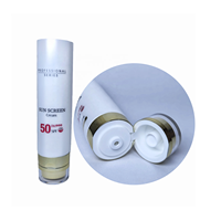 Tube de soin de luxe avec capuchon à clapet doré brillant pour crème solaire, nettoyant visage, lotions hydratantes, masque facial – Personnalisable