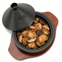 Tajine en fonte émaillée antiadhésive de 22 cm avec couvercle pour cuisinière à gaz et à induction, usage hôtelier et restaurant