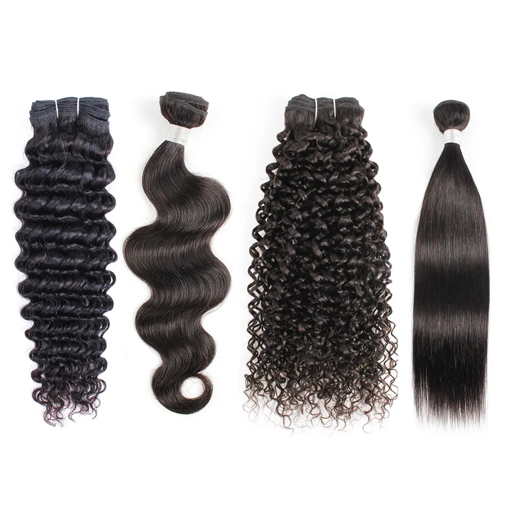 Wholesale Real 100% Virgin Human Hair Extension Products Vendor Natural Original Cheap 8A Grade Remy Brazilian Hair Weave Bundle