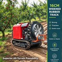 Pulvérisateur à chenilles télécommandé 100m, pulvérisateur à air comprimé 400L, pulvérisateur de verger autopropulsé à moteurs multiples, fonctionnement continu illimité