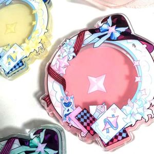 Personal Acrylic Charms Ctue <b>Keychain</b> Amine Character Photocard Holders Customized Logo - Product Image 6