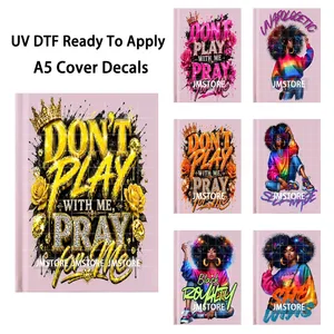 Don't Play With Me Pray for Me Black Girl - Cuaderno A5 con Envolturas UV DTF, Pegatinas <span class=keywords><strong>de</strong></span> Transferencia Listas para Aplicar, Calcomanías DIY para Cubierta <span class=keywords><strong>de</strong></span> Diario - Product Image 1