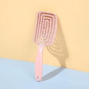Brosse démêlante incurvée ventilée pour massage du cuir chevelu, peigne creux pour cheveux secs et humides – Offre spéciale - Product Image 1