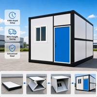 Maison conteneur pliable préfabriquée ODM/OEM à construction rapide, mini-maison mobile préfabriquée, bureau, dortoir de chantier
