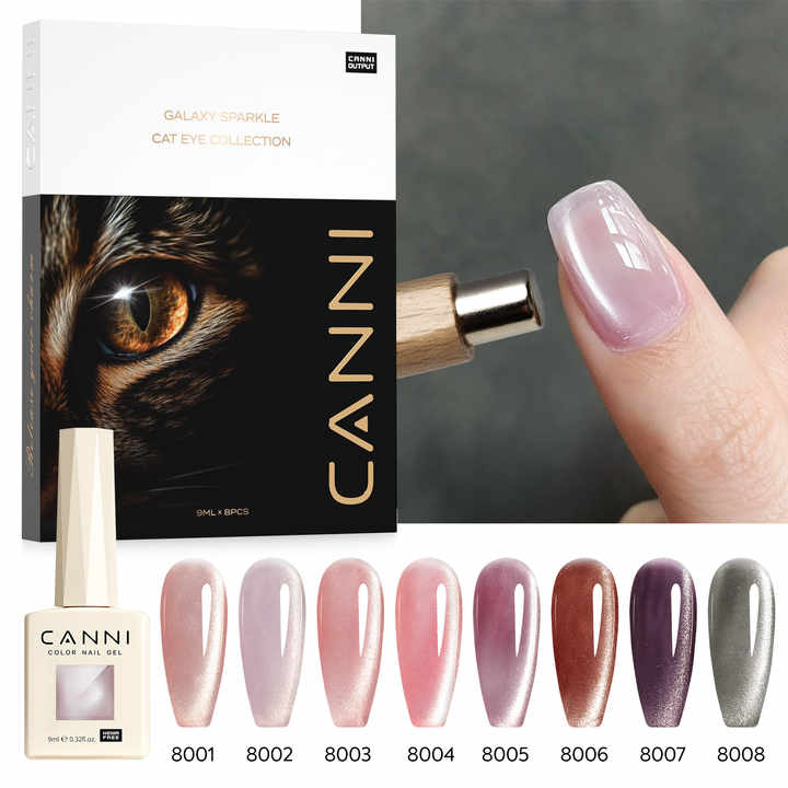 CANNI UV Gel Nail Polish Enamel Kit - 8pcs/lot Cat Eye Series