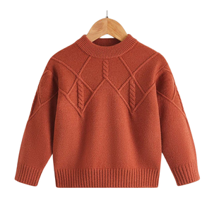 Pulls d'hiver écologiques anti-boulochage grande taille anti-rétrécissement col rond respirants en mélange polyester/coton pour garçons - Product Image 1