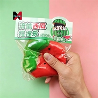 Nouveau Jouet Anti-Stress en TPR Marque MT, Forme Fruit (Pastèque), à Rebond Lent, Sonore, pour Décompression et Cadeaux, Vente en Gros