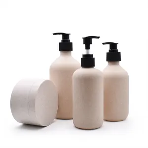 Frasco biodegradável para garrafa, embalagem ecológica de luxo com baixa comida para cosméticos, fornecedores de 100ml 200ml 250ml 500ml