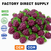 Fabricant OEM ODM Vente en gros Personnalisé Marque privée Bonbons gélifiés moelleux au goût de fruits variés, raisins fourrés, acidulés, TIK TOK Halal