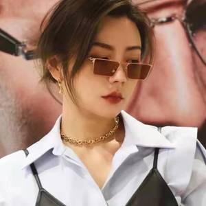 Maidis Square Metal Sunglasses Red Lens Unisex UV Protection Fashion Glasses - Product Image 4