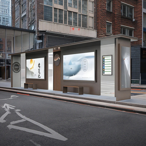 Thiết kế thiết kế hiện đại cao cấp trạm xe buýt Chất lượng cao mới trạm xe buýt làm bằng thép trên đường phố - Product Image 2