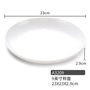 Restaurant Platos Plats à dîner Assiettes 10 "12" Assiettes en mélamine chinoises blanches et solides personnalisées - Product Image 5